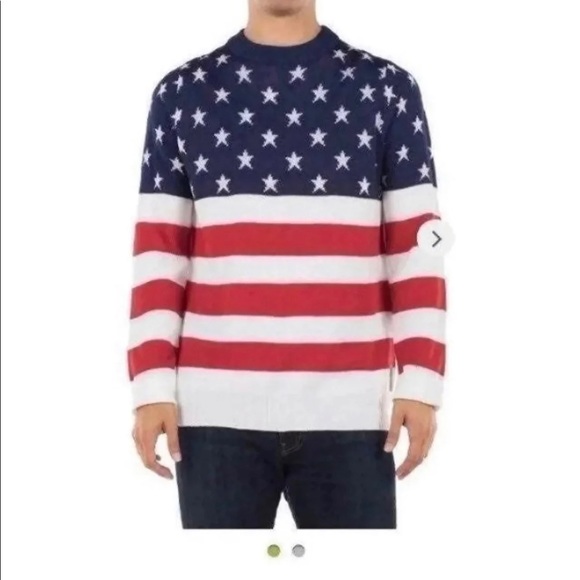 USA American Flag Sweater Tipsy Elves NEW With Tags In Original Packaging - Picture 5 of 7